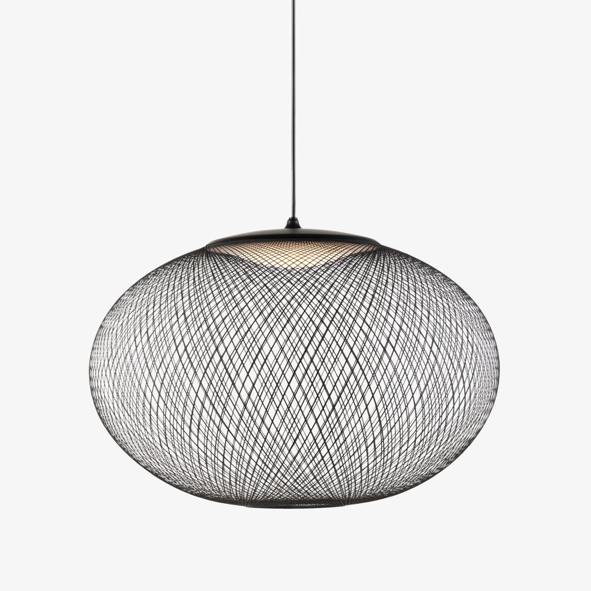 Mesh Shell Black White LED Multi-Light Pendant