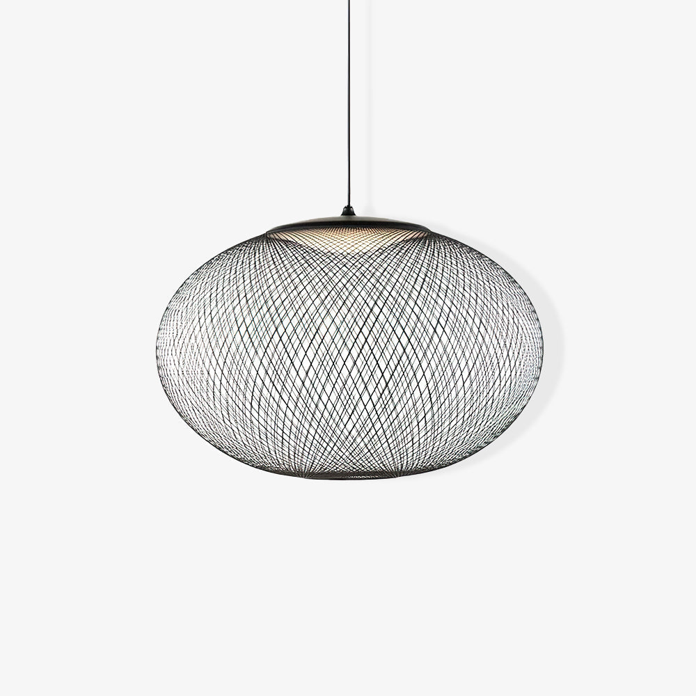 Mesh Shell Black White LED Multi-Light Pendant