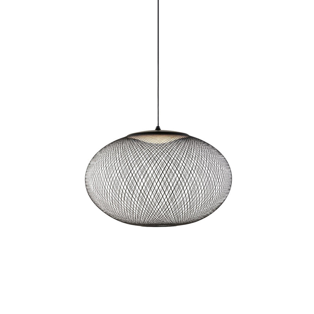 Mesh Shell Black White LED Multi-Light Pendant
