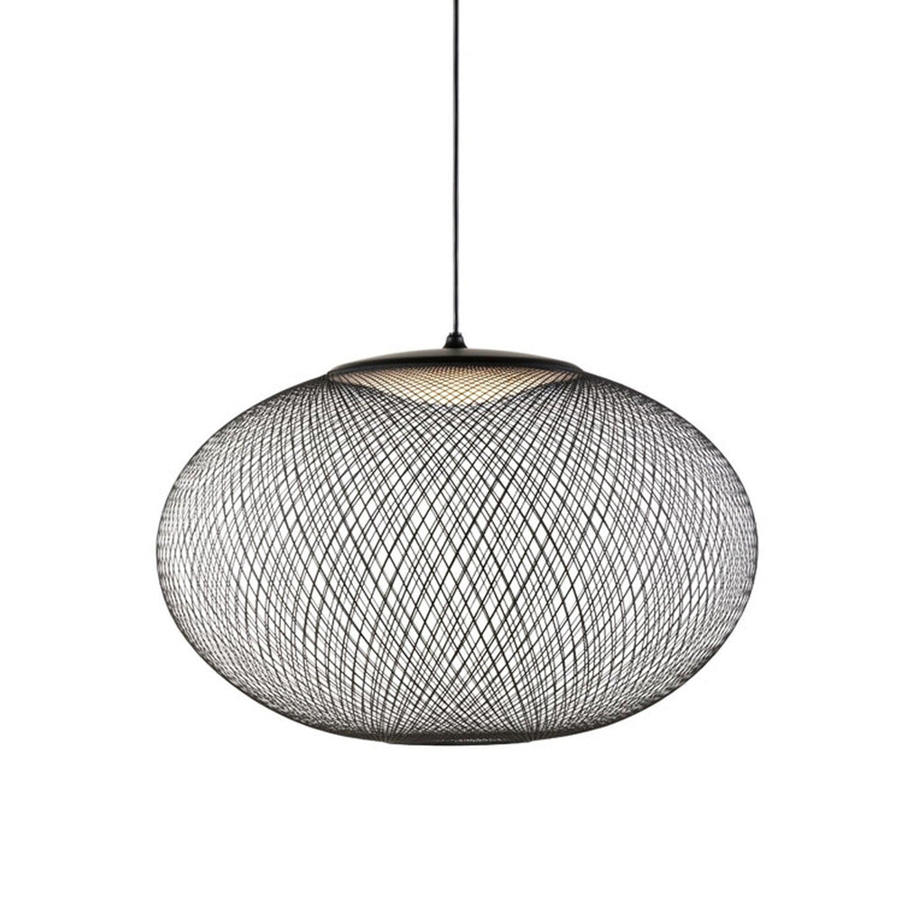 Mesh Shell Black White LED Multi-Light Pendant