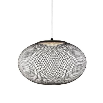 Mesh Shell Black White LED Multi-Light Pendant