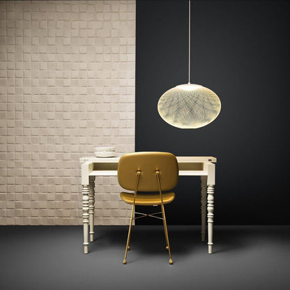 Mesh Shell Black White LED Multi-Light Pendant