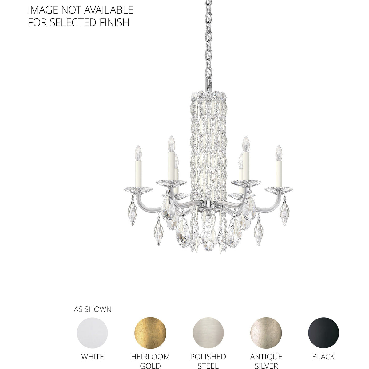 Metal Disc Crystal Cascade Heritage Chandelier