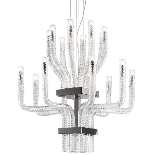 Midnight Crystal Double Chandelier