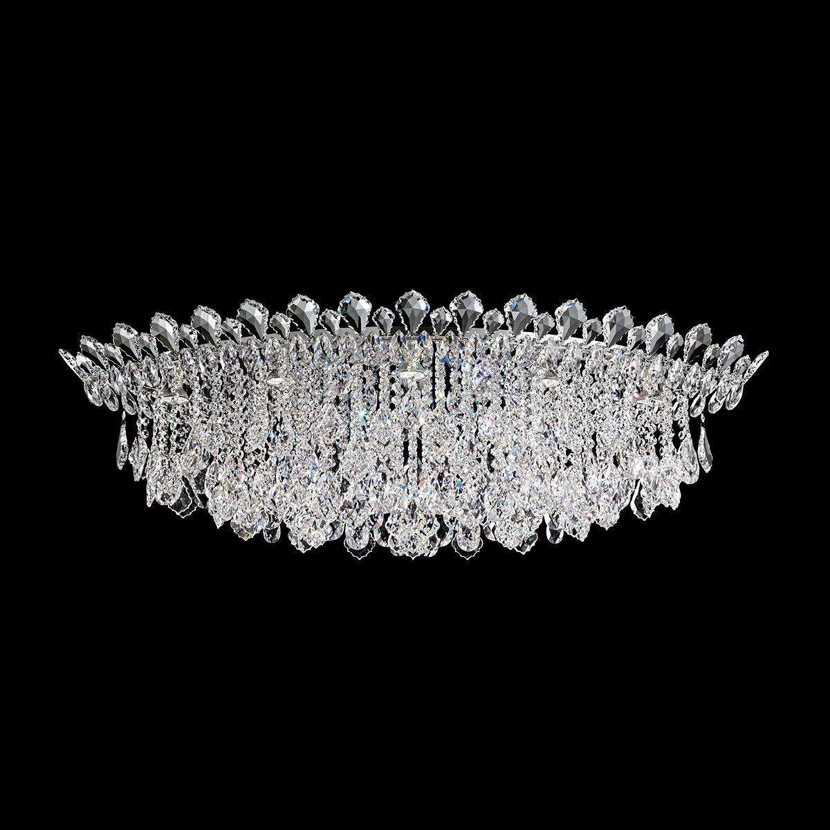 Mineral Strand Clear Heritage Crystal Flush Mount