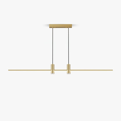 Minimal Rail Black Gold LED Linear Pendant