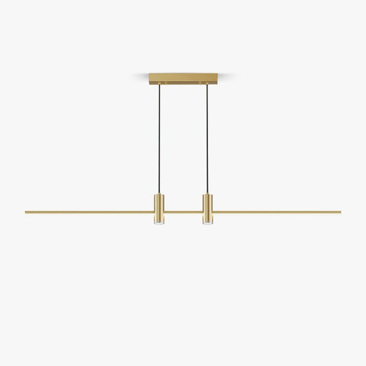Minimal Rail Black Gold LED Linear Pendant
