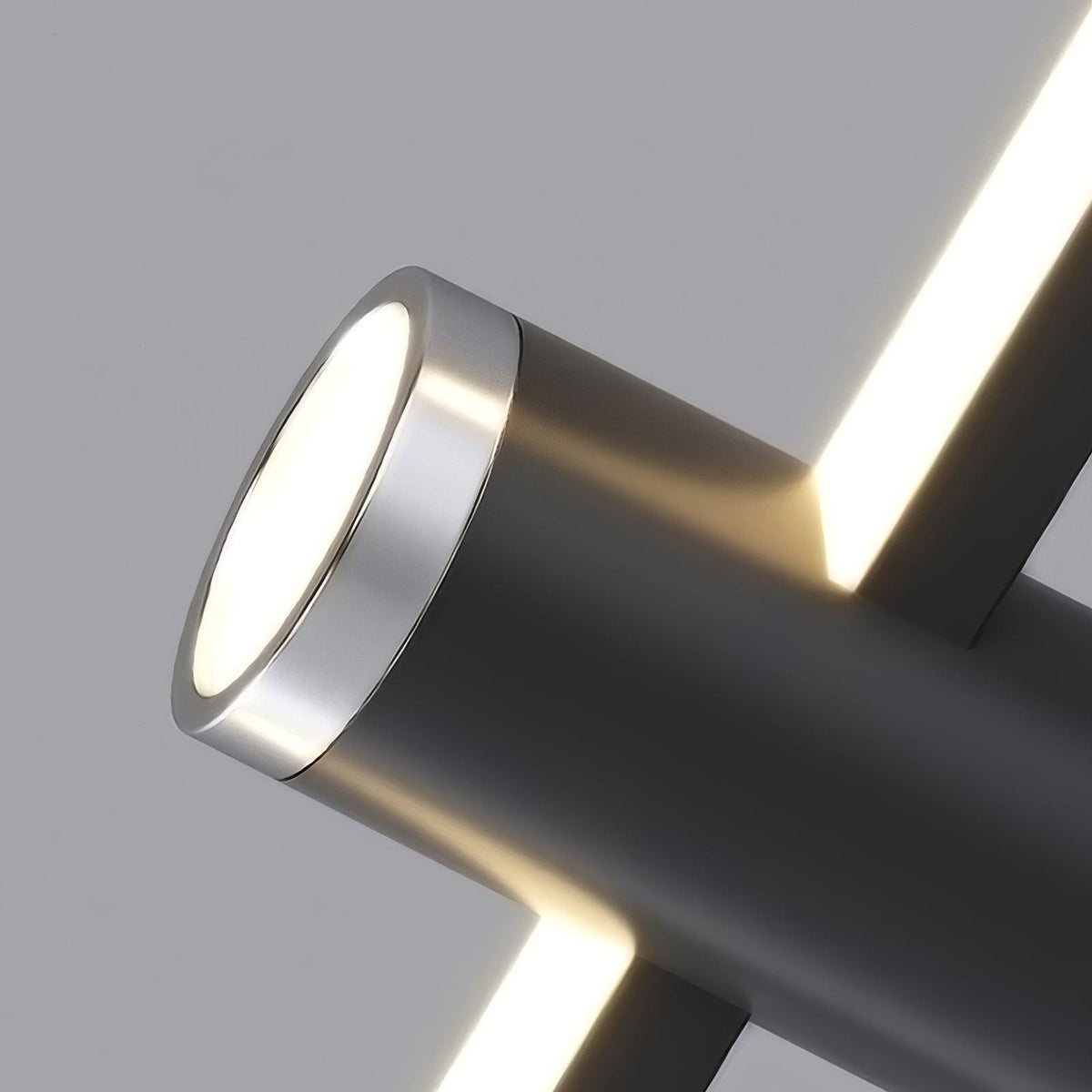 Minimal Rail Black Gold LED Linear Pendant