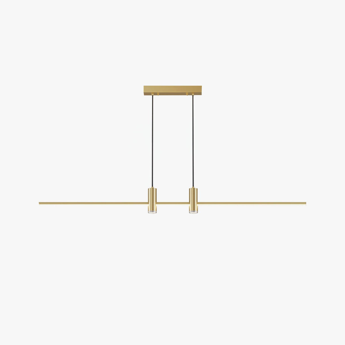 Minimal Rail Black Gold LED Linear Pendant