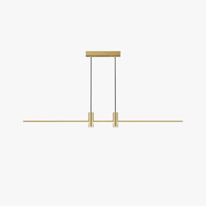 Minimal Rail Black Gold LED Linear Pendant