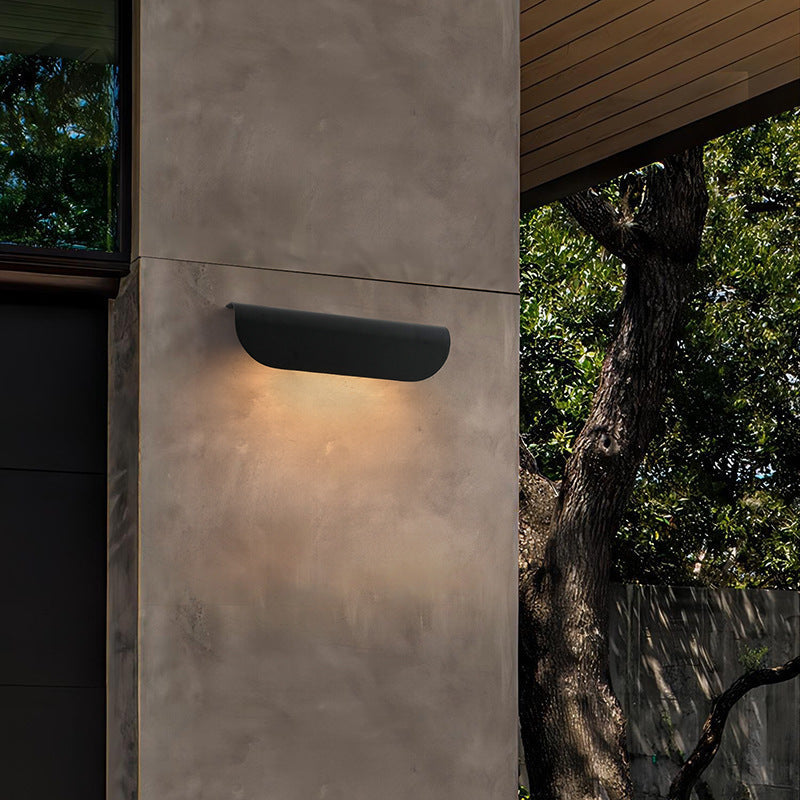 Minimalist Waterproof Outdoor Door Wall Light / Warm White Light / Sand White 10W