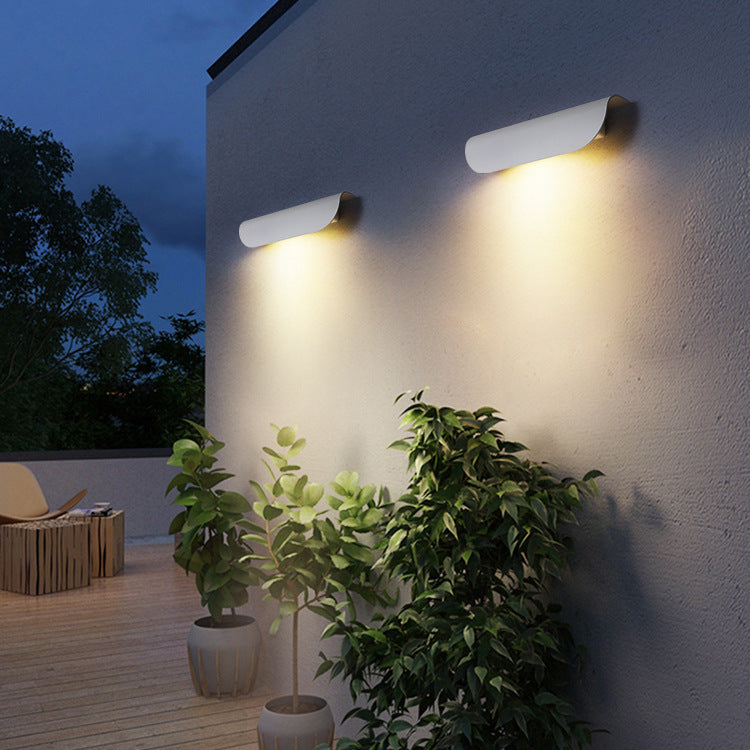 Minimalist Waterproof Outdoor Door Wall Light / Positive White Light / Sand White 10W