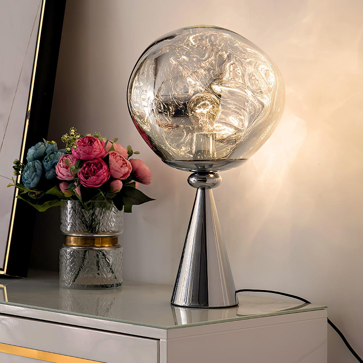 Mirrormelt Sculptural Table Lamp