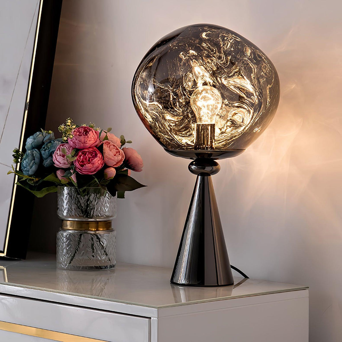 Mirrormelt Sculptural Table Lamp