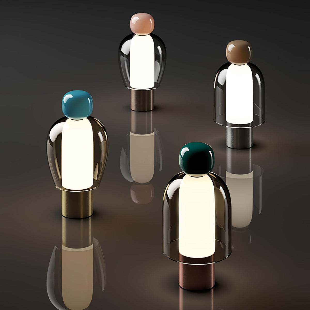 Mirthglass Multi-Color Rechargeable Table Lamp