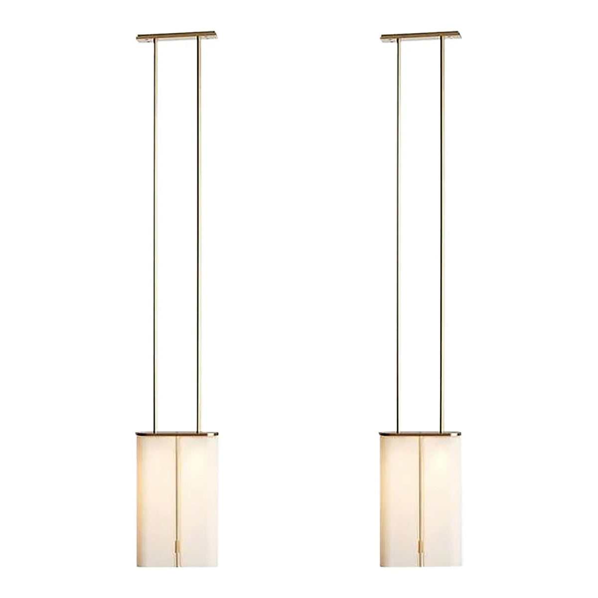Mistral White Mouth-Blown Glass Pendant