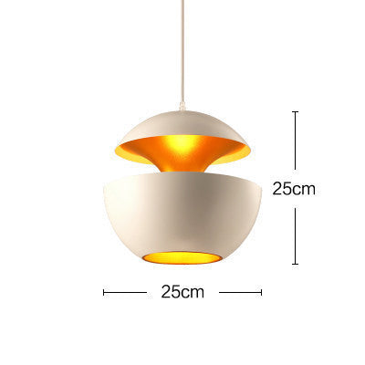 Modern Single Head Aluminium Pendant Light / Black small / With light