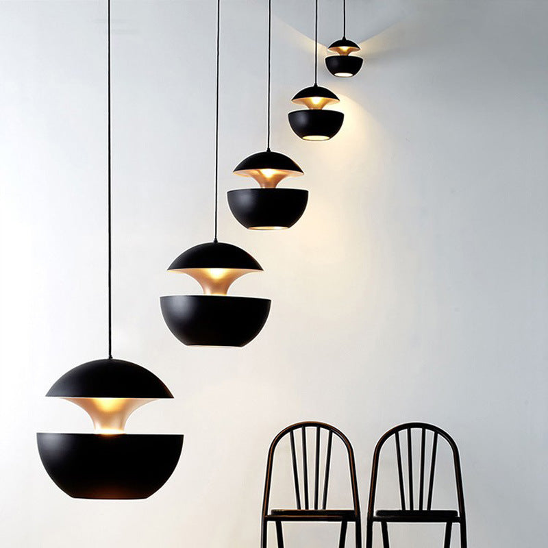 Modern Single Head Aluminium Pendant Light / White small / With light