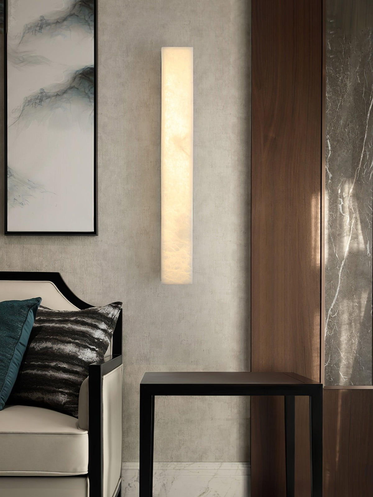 Monolith Brass Alabaster Wall Light