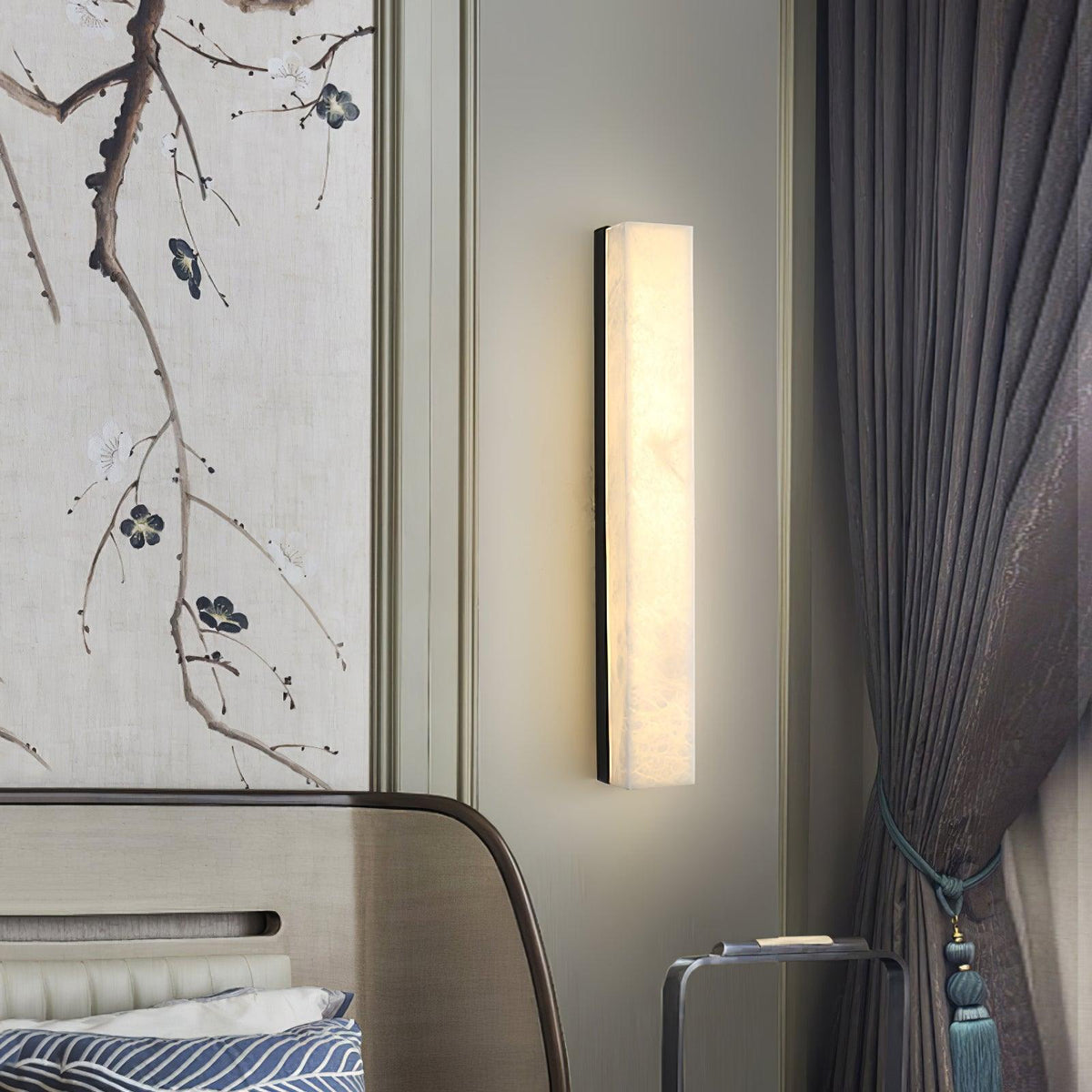 Monolith Brass Alabaster Wall Light