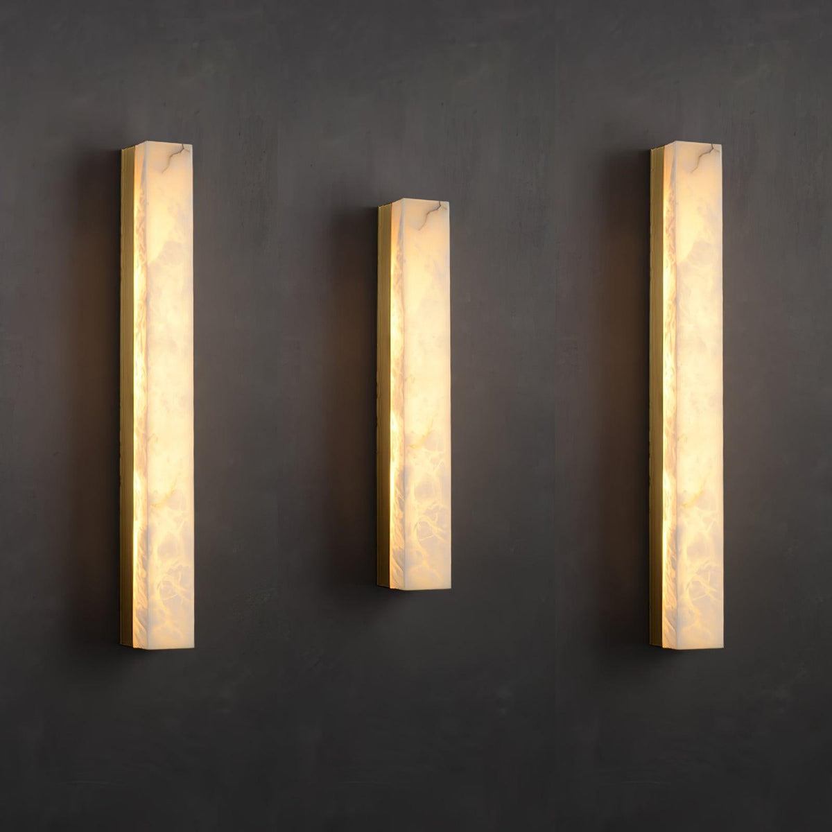 Monolith Brass Alabaster Wall Light