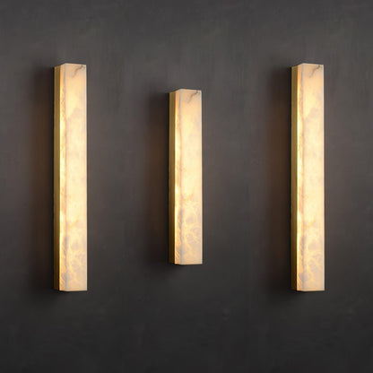 Monolith Brass Alabaster Wall Light