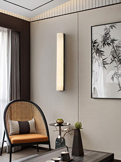 Monolith Brass Alabaster Wall Light