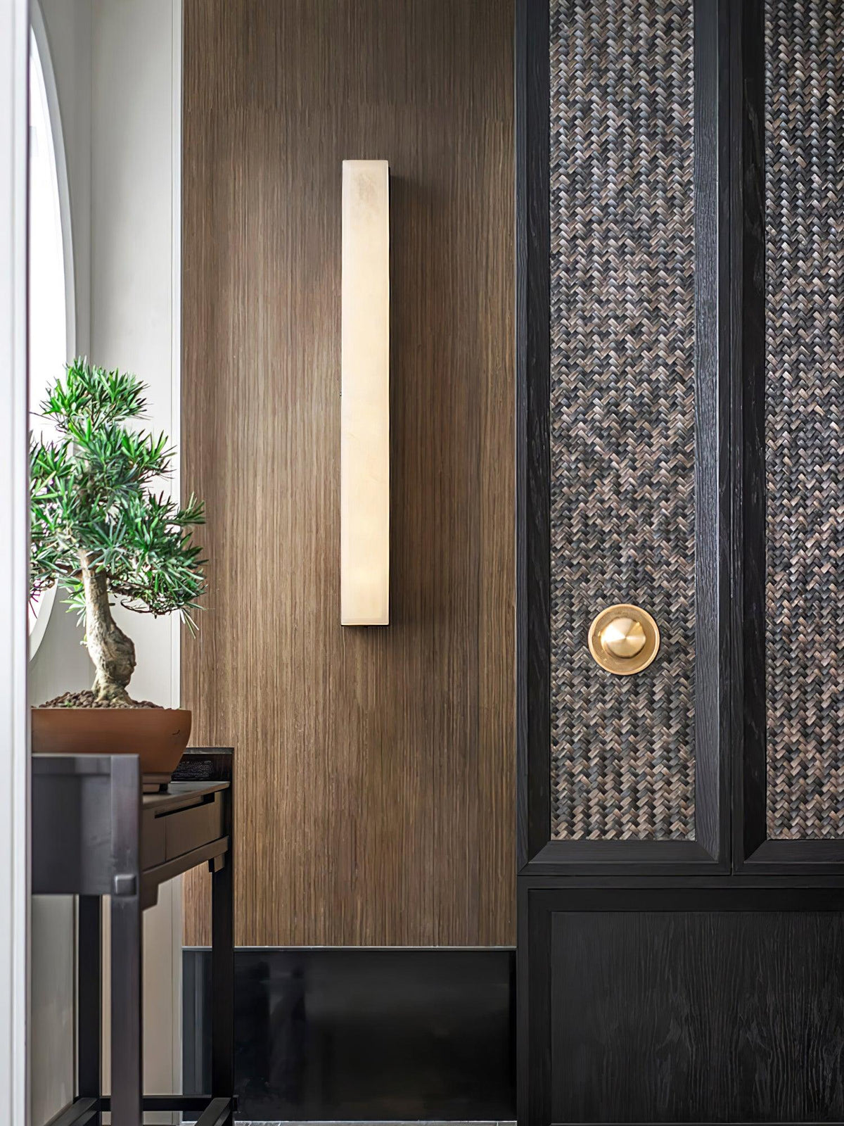 Monolith Brass Alabaster Wall Light