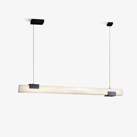 Monoplane Brass Alabaster LED Linear Pendant