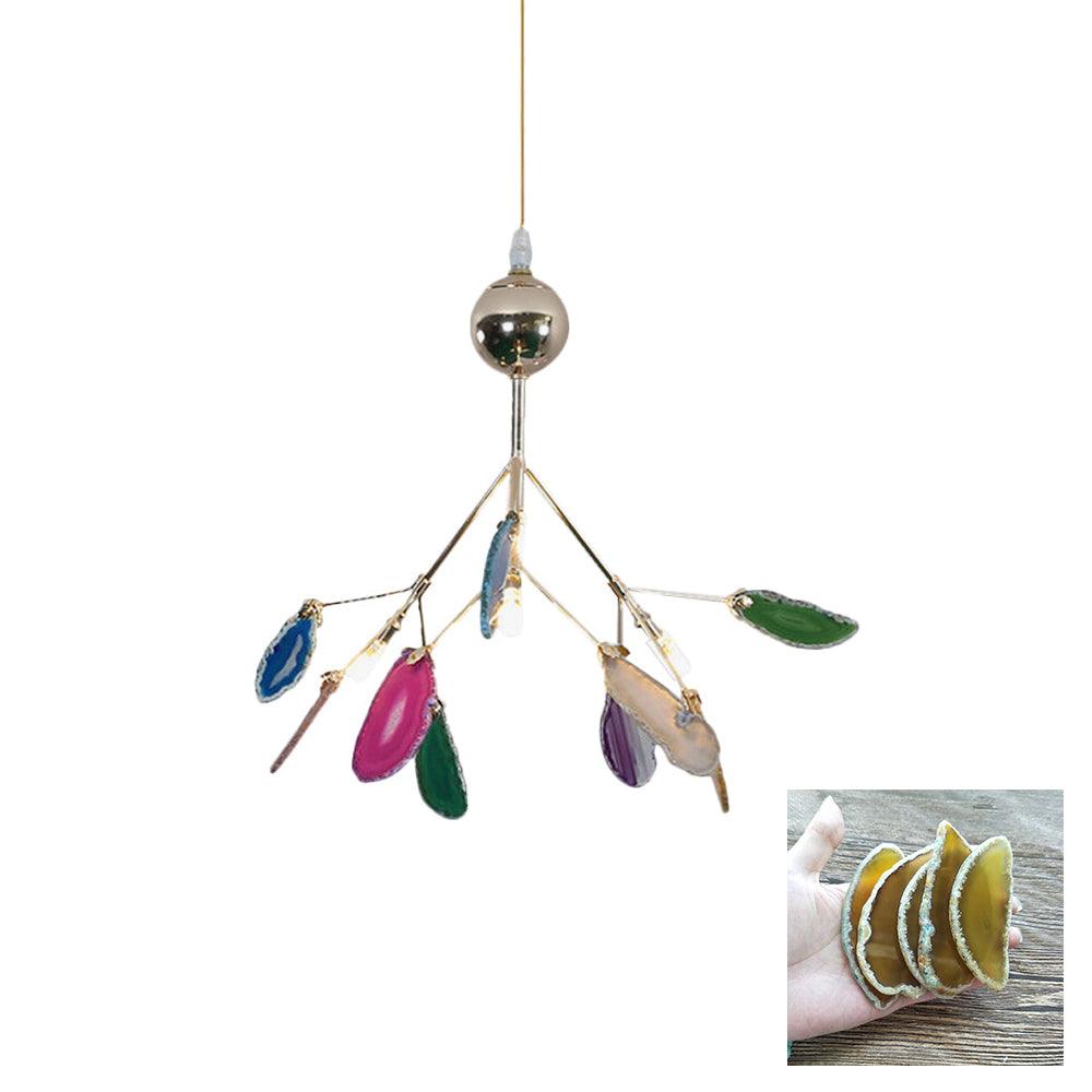Mosaic Agate Gold Multi-Light Chandelier