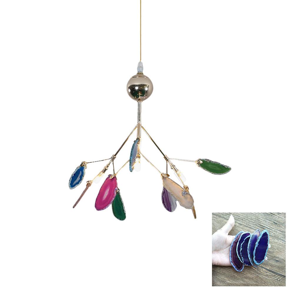 Mosaic Agate Gold Multi-Light Chandelier