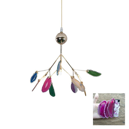 Mosaic Agate Gold Multi-Light Chandelier