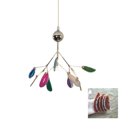 Mosaic Agate Gold Multi-Light Chandelier