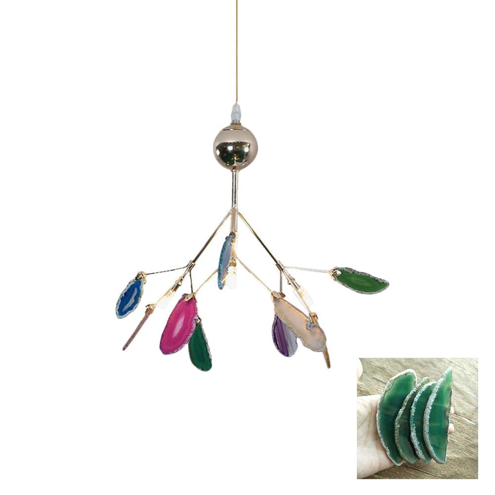 Mosaic Agate Gold Multi-Light Chandelier