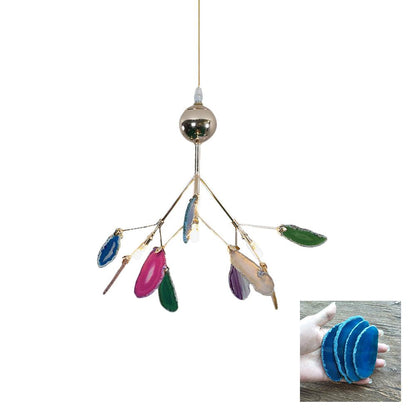 Mosaic Agate Gold Multi-Light Chandelier