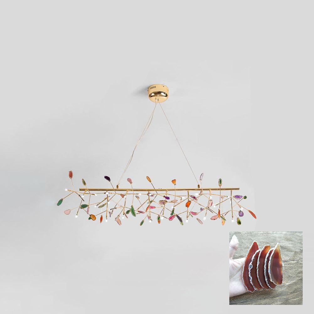 Mosaic Agate Gold Multi-Light Chandelier