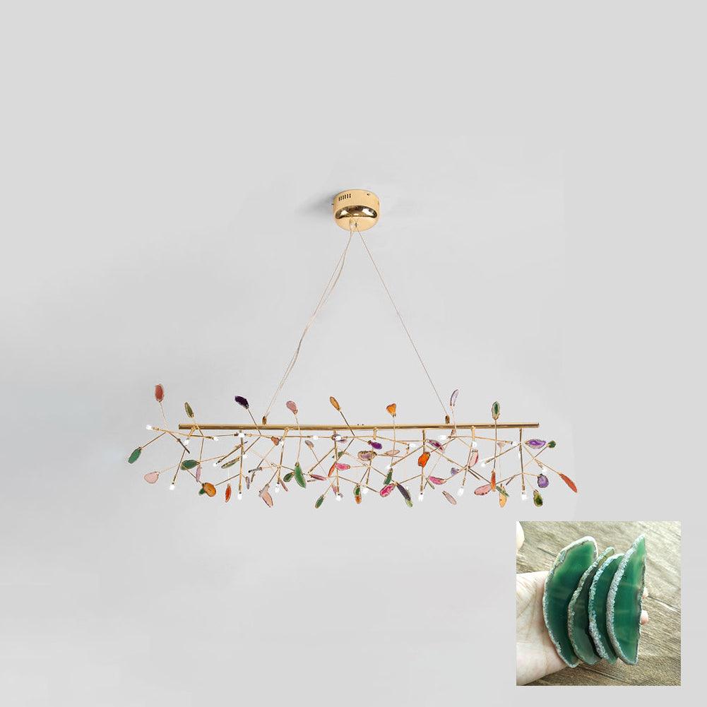 Mosaic Agate Gold Multi-Light Chandelier