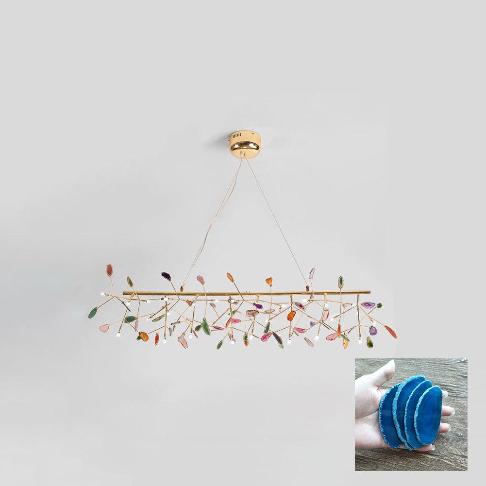 Mosaic Agate Gold Multi-Light Chandelier