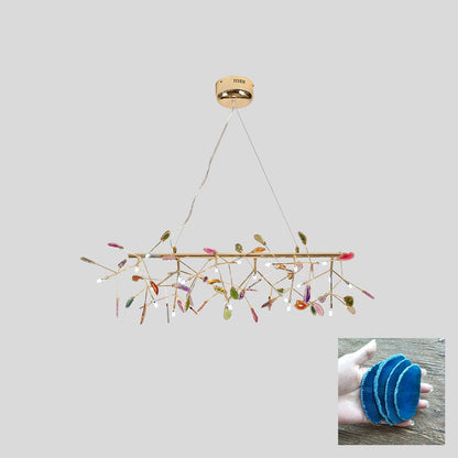 Mosaic Agate Gold Multi-Light Chandelier