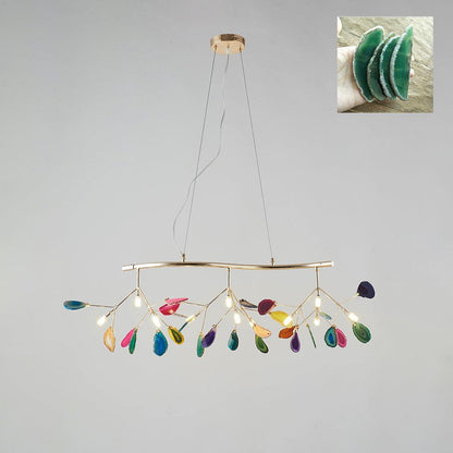 Mosaic Agate Gold Multi-Light Chandelier