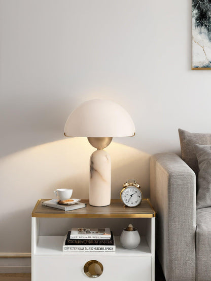 Nacreon White Gold Alabaster Table Lamp
