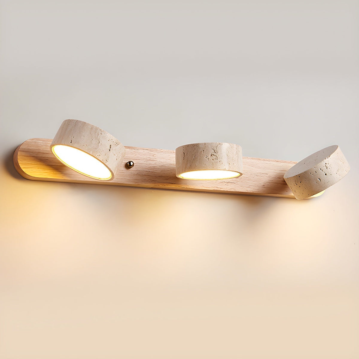 Natural Slab Walnut Travertine LED Wall Light