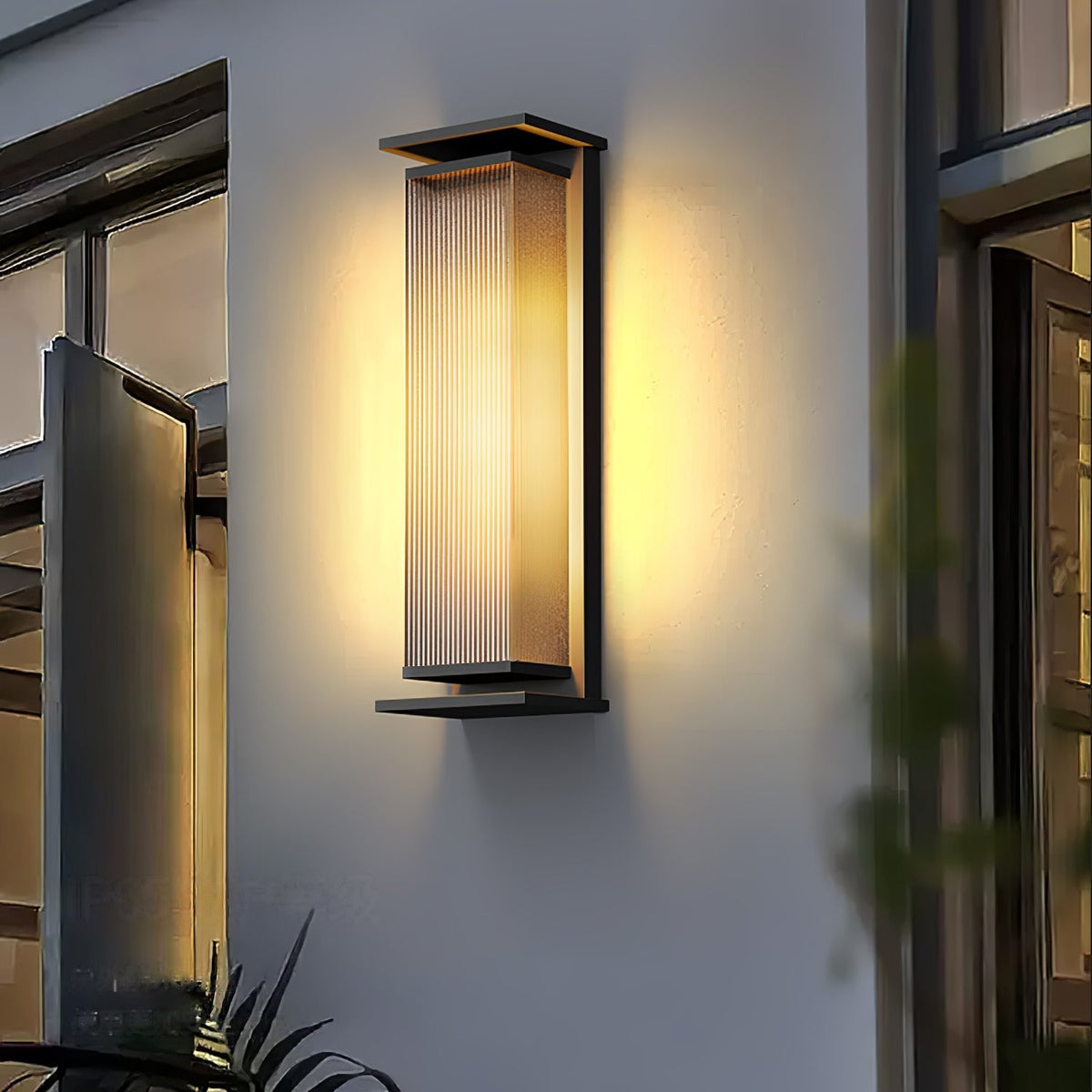 Rectangular Box Solar Outdoor Wall Lamp Outdoor Lighting