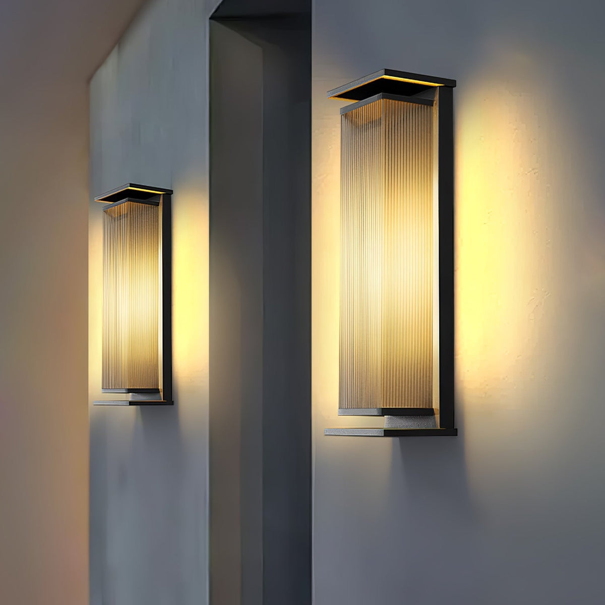 Rectangular Box Solar Outdoor Wall Lamp Outdoor Lighting