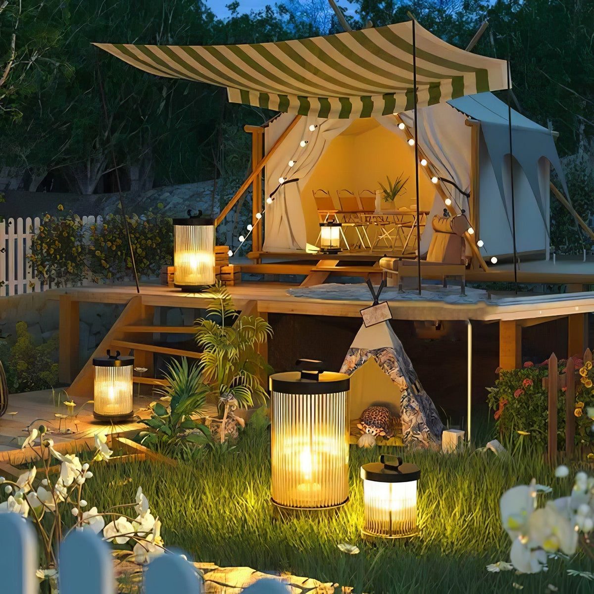 Lantern Garden Solar Outdoor Light Floor lamp