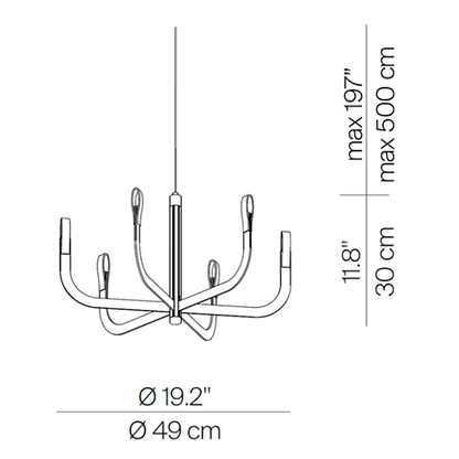Noir Filament LED Chandelier
