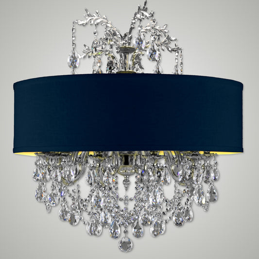 Noir Linen Crystal Chandelier