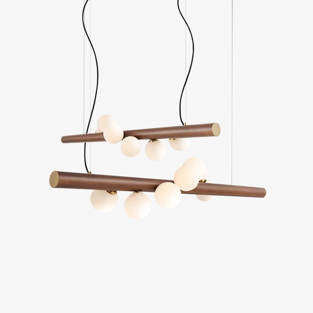 Nordbeam Walnut Glass Linear Pendant