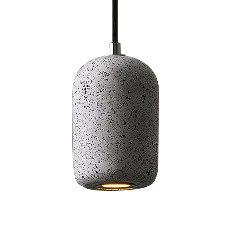 Nordic Industrial Cement Pendant Light / Black / 220V / 5W white light