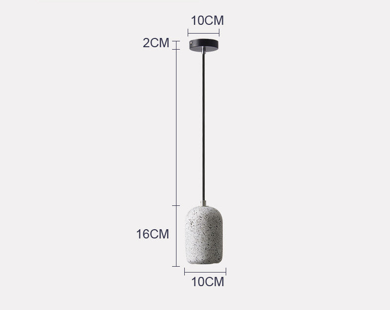Nordic Industrial Cement Pendant Light / White / 220V / 5W warm light